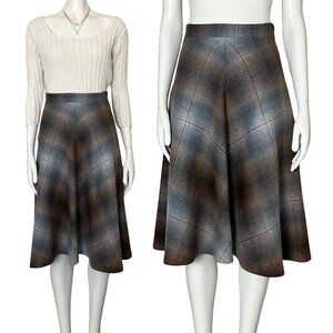 Vintage 70s Wool Blend Plaid A Line Midi Skirt. XS 26" 11. Dark Academia Preppy